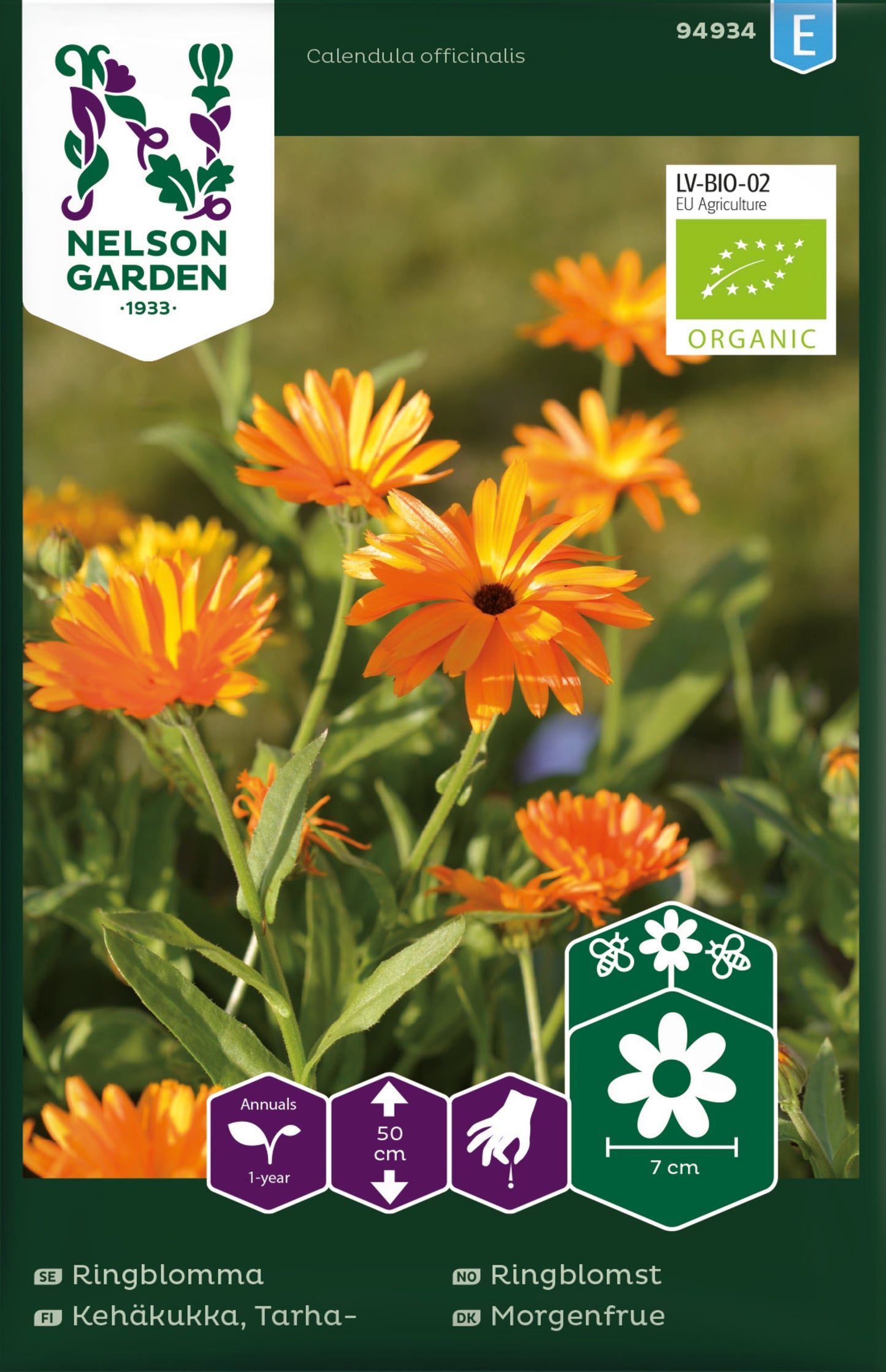 Ringblomst, blandede farger, Organic